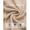 imageCOOFANDY Mens Waffle Henley Shirts Long Sleeve Casual TShirt Basic Lightweight Pullover TeesKhaki