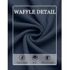 imageCOOFANDY Mens Waffle Henley Shirts Long Sleeve Casual TShirt Basic Lightweight Pullover TeesNavy Blue