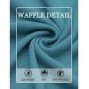 imageCOOFANDY Mens Waffle Henley Shirts Long Sleeve Casual TShirt Basic Lightweight Pullover TeesPeacock Blue
