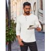 imageCOOFANDY Mens Waffle Henley Shirts Long Sleeve Casual TShirt Basic Lightweight Pullover TeesWhite