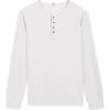 imageCOOFANDY Mens Waffle Henley Shirts Long Sleeve Casual TShirt Basic Lightweight Pullover TeesWhite