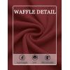 imageCOOFANDY Mens Waffle Henley Shirts Long Sleeve Casual TShirt Basic Lightweight Pullover TeesWine Red