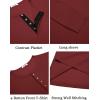 imageCOOFANDY Mens Waffle Henley Shirts Long Sleeve Casual TShirt Basic Lightweight Pullover TeesWine Red