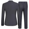 imageCOOFANDY Mens Wedding Suits 2 Piece Tuxedo Jacket One Button Peak Lapel Suit Jacket Dress Pants for DinnerPromPartyDeep Grey