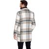 imageCOOFANDY Mens Wool Blend Coat with Detachable Plaid Scarfs Notched Collar Single Breasted Pea Coat Trench OvercoatBbrown Plaid