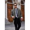 imageCOOFANDY Mens Wool Blend Coat with Detachable Plaid Scarfs Notched Collar Single Breasted Pea Coat Trench OvercoatBlack Plaid