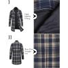 imageCOOFANDY Mens Wool Blend Coat with Detachable Plaid Scarfs Notched Collar Single Breasted Pea Coat Trench OvercoatNavy Plaid