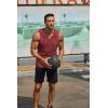 imageCOOFANDY Mens Workout Hooded Tank Tops Sleeveless Gym Hoodies Cotton Muscle Cut Off Shirt Bodybuilding Henley ShirtsWine Red