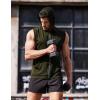 imageCOOFANDY Mens Workout Hooded Tank Tops Zip Up Sleeveless Hoodie Bodybuilding Fitness Gym Muscle Cut Off T ShirtArmy Green