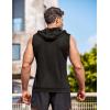 imageCOOFANDY Mens Workout Hooded Tank Tops Zip Up Sleeveless Hoodie Bodybuilding Fitness Gym Muscle Cut Off T ShirtBlack
