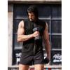 imageCOOFANDY Mens Workout Hooded Tank Tops Zip Up Sleeveless Hoodie Bodybuilding Fitness Gym Muscle Cut Off T ShirtBlack