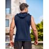 imageCOOFANDY Mens Workout Hooded Tank Tops Zip Up Sleeveless Hoodie Bodybuilding Fitness Gym Muscle Cut Off T ShirtBlue