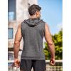 imageCOOFANDY Mens Workout Hooded Tank Tops Zip Up Sleeveless Hoodie Bodybuilding Fitness Gym Muscle Cut Off T ShirtDark Charcoal Grey