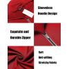 imageCOOFANDY Mens Workout Hooded Tank Tops Zip Up Sleeveless Hoodie Bodybuilding Fitness Gym Muscle Cut Off T ShirtRed
