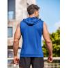 imageCOOFANDY Mens Workout Hooded Tank Tops Zip Up Sleeveless Hoodie Bodybuilding Fitness Gym Muscle Cut Off T ShirtSnorkel Blue
