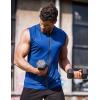 imageCOOFANDY Mens Workout Hooded Tank Tops Zip Up Sleeveless Hoodie Bodybuilding Fitness Gym Muscle Cut Off T ShirtSnorkel Blue