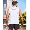 imageCOOFANDY Mens Workout Hooded Tank Tops Zip Up Sleeveless Hoodie Bodybuilding Fitness Gym Muscle Cut Off T ShirtWhite