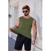 imageCOOFANDY Mens Workout Tank Tops 12 Pack Dry Fit Sleeveless Muscle Gym Shirts Stretch Bodybuilding TeeArmy Green