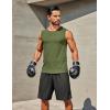 imageCOOFANDY Mens Workout Tank Tops 12 Pack Dry Fit Sleeveless Muscle Gym Shirts Stretch Bodybuilding TeeBlackarmy Green