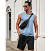 imageCOOFANDY Mens Workout Tank Tops 12 Pack Dry Fit Sleeveless Muscle Gym Shirts Stretch Bodybuilding TeeNavylight Blue