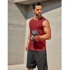 imageCOOFANDY Mens Workout Tank Tops 12 Pack Dry Fit Sleeveless Muscle Gym Shirts Stretch Bodybuilding TeeWine Red