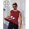 imageCOOFANDY Mens Workout Tank Tops 12 Pack Dry Fit Sleeveless Muscle Gym Shirts Stretch Bodybuilding TeeWine Red