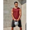 imageCOOFANDY Mens Workout Tank Tops 12 Pack Dry Fit Sleeveless Muscle Gym Shirts Stretch Bodybuilding TeeWine Red