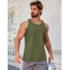 imageCOOFANDY Mens Workout Tank Tops 2 Pack Y Back Sleeveless Shirts Gym Muscle T Shirt Bodybuidling Athletic Stringer TeeArmy Green