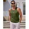 imageCOOFANDY Mens Workout Tank Tops 2 Pack Y Back Sleeveless Shirts Gym Muscle T Shirt Bodybuidling Athletic Stringer TeeBlackArmy Green