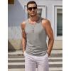 imageCOOFANDY Mens Workout Tank Tops 2 Pack Y Back Sleeveless Shirts Gym Muscle T Shirt Bodybuidling Athletic Stringer TeeBlackLight Grey