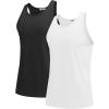 imageCOOFANDY Mens Workout Tank Tops 2 Pack Y Back Sleeveless Shirts Gym Muscle T Shirt Bodybuidling Athletic Stringer TeeBlackWhite