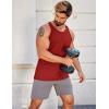 imageCOOFANDY Mens Workout Tank Tops 2 Pack Y Back Sleeveless Shirts Gym Muscle T Shirt Bodybuidling Athletic Stringer TeeBlackWine Red