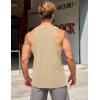 imageCOOFANDY Mens Workout Tank Tops 2 Pack Y Back Sleeveless Shirts Gym Muscle T Shirt Bodybuidling Athletic Stringer TeeKhakiBlack