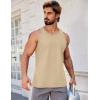 imageCOOFANDY Mens Workout Tank Tops 2 Pack Y Back Sleeveless Shirts Gym Muscle T Shirt Bodybuidling Athletic Stringer TeeKhakiBlack