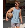 imageCOOFANDY Mens Workout Tank Tops 2 Pack Y Back Sleeveless Shirts Gym Muscle T Shirt Bodybuidling Athletic Stringer TeeWhiteLight Blue