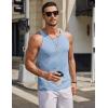 imageCOOFANDY Mens Workout Tank Tops 2 Pack Y Back Sleeveless Shirts Gym Muscle T Shirt Bodybuidling Athletic Stringer TeeWhiteLight Blue