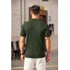 imageCOOFANDY Mens Zipper Polo Shirts Short Sleeve Ribbed Knit Polo T Shirts Fashion Casual Golf ShirtsArmy Green