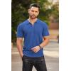 imageCOOFANDY Mens Zipper Polo Shirts Short Sleeve Ribbed Knit Polo T Shirts Fashion Casual Golf ShirtsBlue
