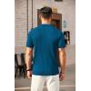 imageCOOFANDY Mens Zipper Polo Shirts Short Sleeve Ribbed Knit Polo T Shirts Fashion Casual Golf ShirtsDenim Blue