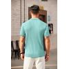 imageCOOFANDY Mens Zipper Polo Shirts Short Sleeve Ribbed Knit Polo T Shirts Fashion Casual Golf ShirtsGreen
