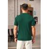 imageCOOFANDY Mens Zipper Polo Shirts Short Sleeve Ribbed Knit Polo T Shirts Fashion Casual Golf ShirtsHunter Green