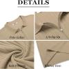 imageCOOFANDY Mens Zipper Polo Shirts Short Sleeve Ribbed Knit Polo T Shirts Fashion Casual Golf ShirtsKhaki