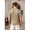imageCOOFANDY Mens Zipper Polo Shirts Short Sleeve Ribbed Knit Polo T Shirts Fashion Casual Golf ShirtsKhaki