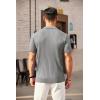 imageCOOFANDY Mens Zipper Polo Shirts Short Sleeve Ribbed Knit Polo T Shirts Fashion Casual Golf ShirtsLight Grey