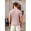 imageCOOFANDY Mens Zipper Polo Shirts Short Sleeve Ribbed Knit Polo T Shirts Fashion Casual Golf ShirtsPink