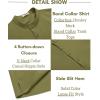imageCOOFANDY Sleeveless Beach Shirts for Men Summer Tank Shirts Casual Henley Tank TopArmy Green