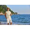 imageCOOFANDY Sleeveless Beach Shirts for Men Summer Tank Shirts Casual Henley Tank TopCream