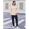 imageCOOFANDY Thermal Shirts for Men Long Sleeve T Shirt Casual Basic Shirts Stretch Crew Neck UndershirtsBeige