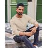 imageCOOFANDY Thermal Shirts for Men Long Sleeve T Shirt Casual Basic Shirts Stretch Crew Neck UndershirtsKhaki