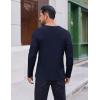 imageCOOFANDY Thermal Shirts for Men Long Sleeve T Shirt Casual Basic Shirts Stretch Crew Neck UndershirtsNavy Blue